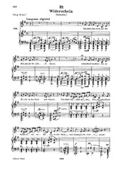 Wiederschein, for low voice and piano